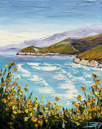 Big Sur Bliss van Lisa Elley, Schilderij te koop op Singulart