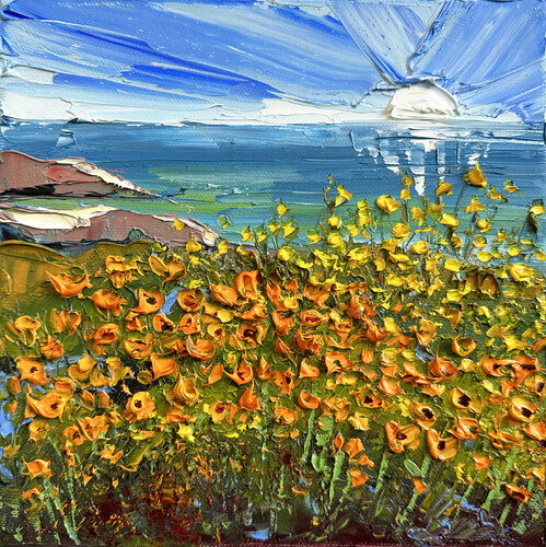 Poppy Coast van Lisa Elley, Schilderij te koop op Singulart