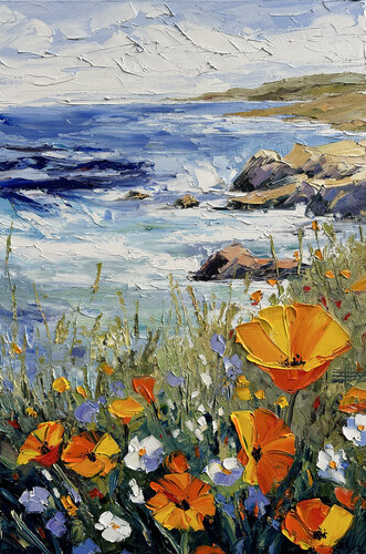 Poppy Breeze van Lisa Elley, Schilderij te koop op Singulart