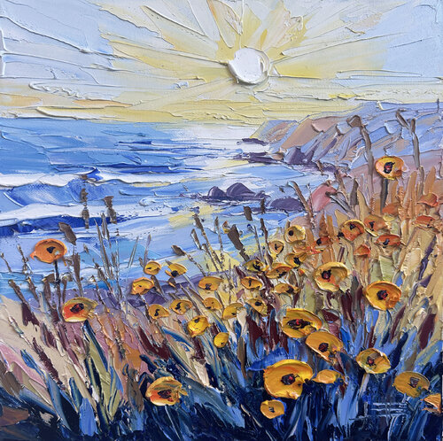 Sunset Coast van Lisa Elley, Schilderij te koop op Singulart