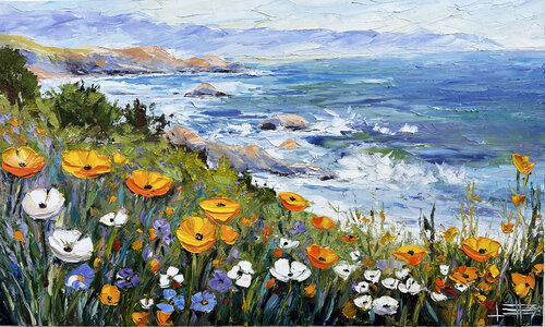 Coastal Joy van Lisa Elley, Schilderij te koop op Singulart