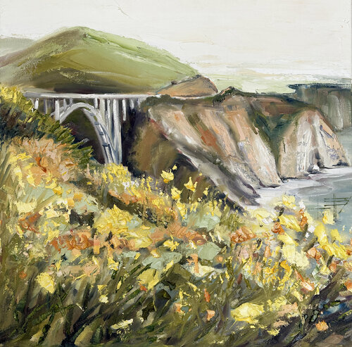 Serene Coastal View van Lisa Elley, Schilderij te koop op Singulart