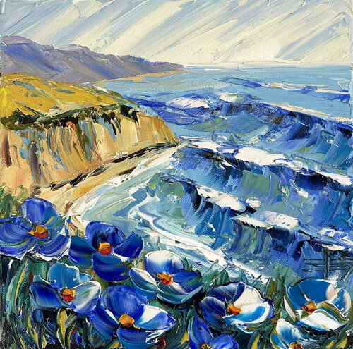 Swirling Tides van Lisa Elley, Schilderij te koop op Singulart