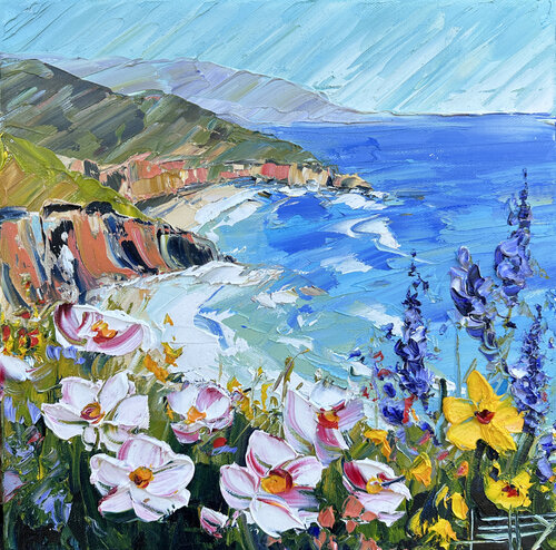 Peaceful Coast van Lisa Elley, Schilderij te koop op Singulart