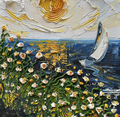 Charming Coast de Lisa Elley, Pintura a la venta en Singulart