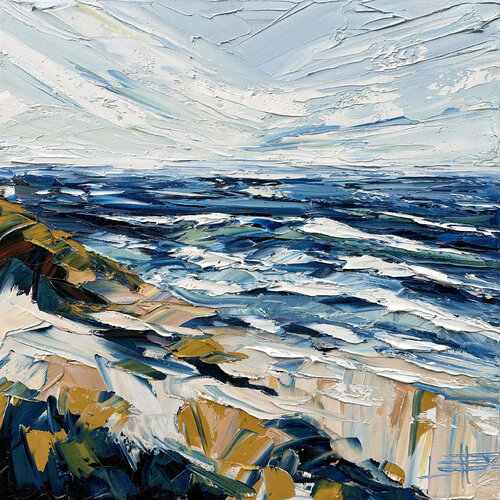 Where Sky Meets Sea van Lisa Elley, Schilderij te koop op Singulart