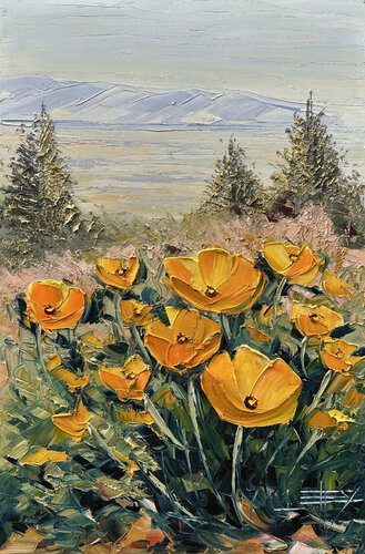 Monterey in Bloom van Lisa Elley, Schilderij te koop op Singulart