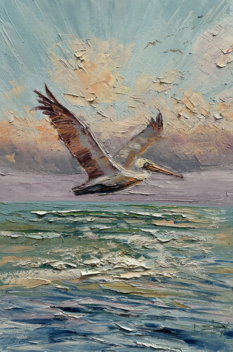 Wings Over Low Tide van Lisa Elley, Schilderij te koop op Singulart