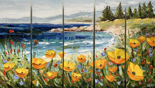 When the Coast Bloomed Wide Open van Lisa Elley, Schilderij te koop op Singulart