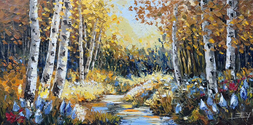 Echoes of Golden Light van Lisa Elley, Schilderij te koop op Singulart