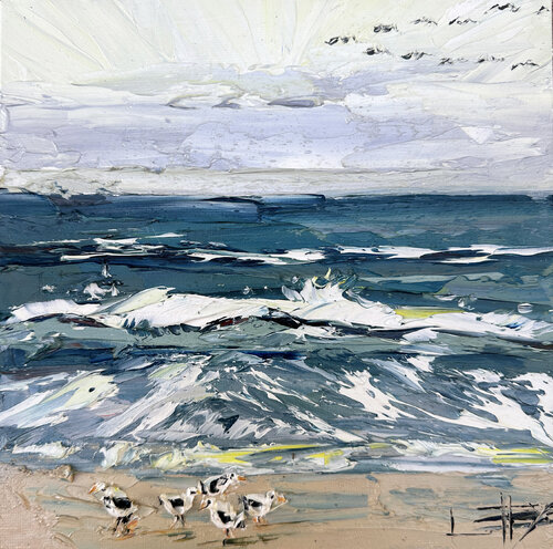Foam and Feather van Lisa Elley, Schilderij te koop op Singulart