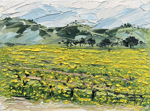Half Moon Bay Coastline van Lisa Elley, Schilderij te koop op Singulart