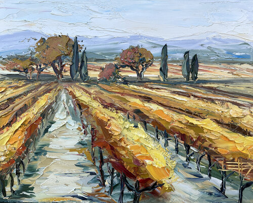 Where The Seasons Settle van Lisa Elley, Schilderij te koop op Singulart