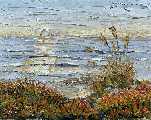 Shoreline Stillness van Lisa Elley, Schilderij te koop op Singulart