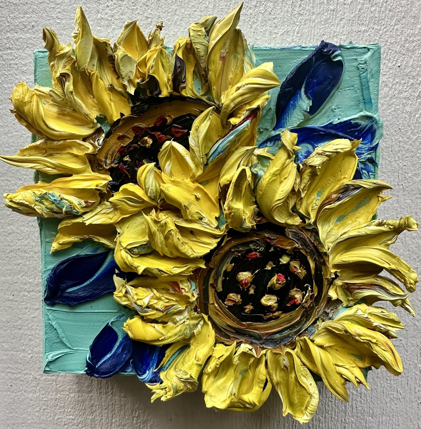 Sunflower Duo in Blue Lisa Elley