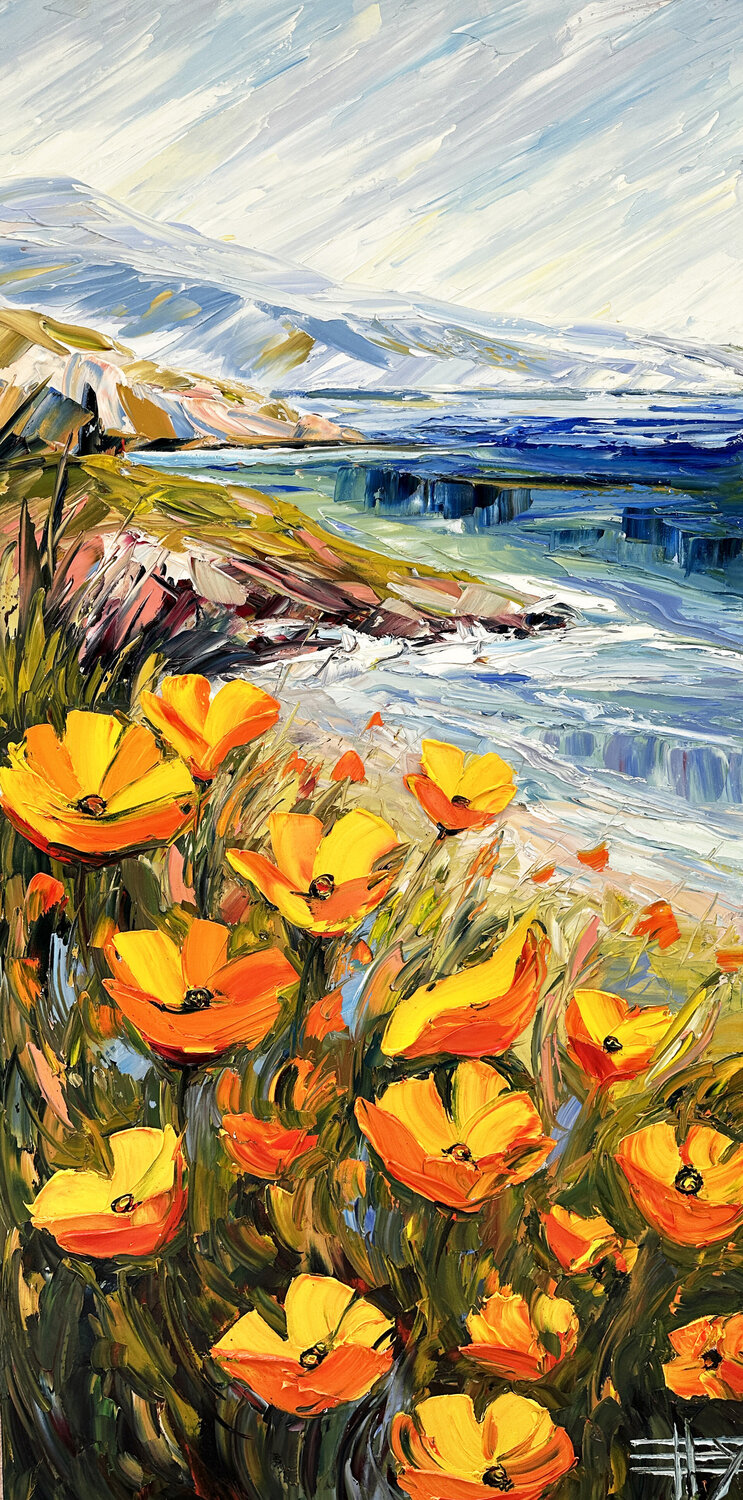 Where Poppies Meet The Sea Lisa Elley