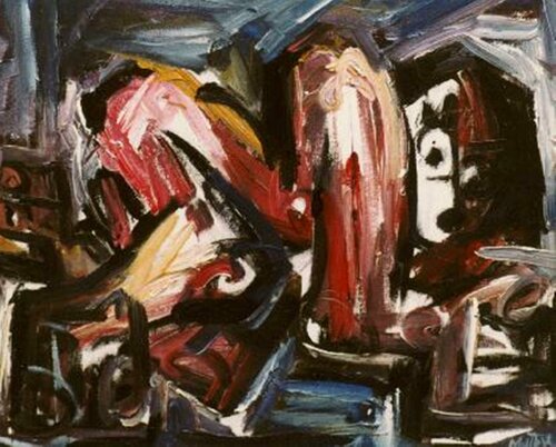 001-Desnudo en Rojo von Carlos Montoya, Malerei kaufen auf Singulart