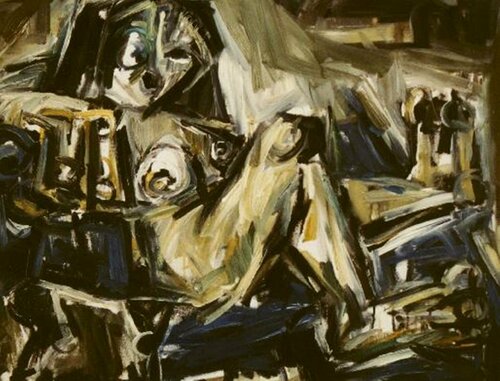 005-Desnudo en sillón azul I Carlos Montoya
