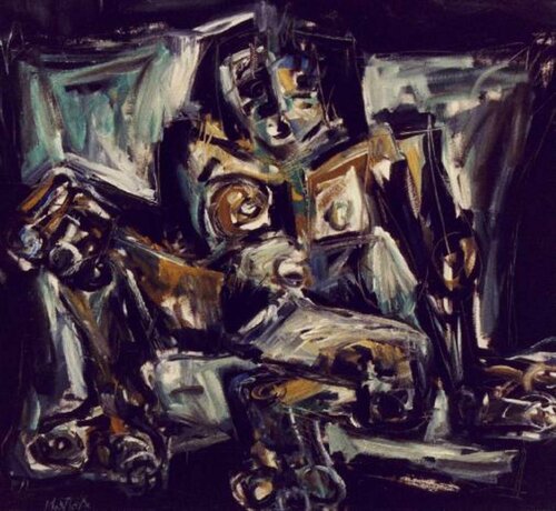 013-Desnudo sobre negro van Carlos Montoya, Schilderij te koop op Singulart