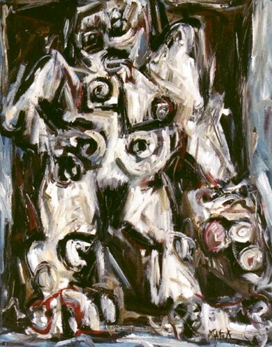 039-Desnudo de pie van Carlos Montoya, Schilderij te koop op Singulart