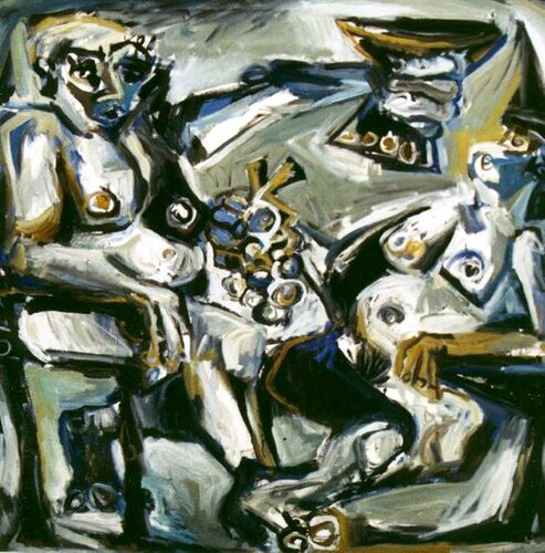 043-Baco y desnudo by Carlos Montoya, Painting for Sale on Singulart
