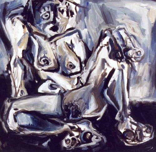045-Desnudo en azul Carlos Montoya
