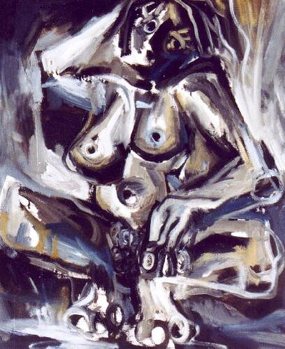 047-Desnudo posando di Carlos Montoya, Pittura in vendita su Singulart