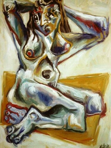 052-Desnudo posando di Carlos Montoya, Pittura in vendita su Singulart