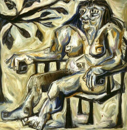 058-Desnudo junto al árbol van Carlos Montoya, Schilderij te koop op Singulart