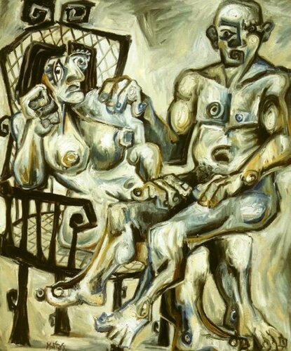 063-Pareja sentada von Carlos Montoya, Malerei kaufen auf Singulart