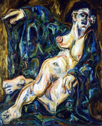 079-Desnudo con mantón by Carlos Montoya, Painting for Sale on Singulart