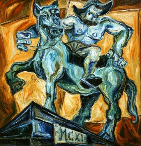 092-Figura Ecuestre by Carlos Montoya, Painting for Sale on Singulart