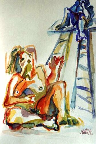 112-Llanto by Carlos Montoya, Work on Paper for Sale on Singulart