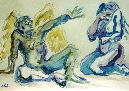114-Ícaro moribundo by Carlos Montoya, Work on Paper for Sale on Singulart