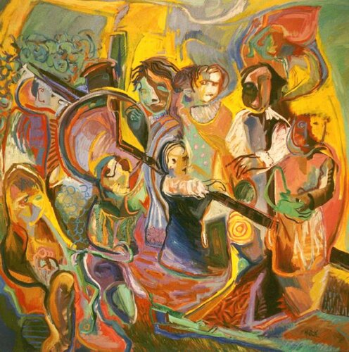 119-La familia del Circo von Carlos Montoya, Malerei kaufen auf Singulart