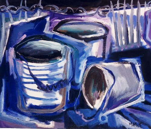 128-Bodegón de los cubos di Carlos Montoya, Pittura in vendita su Singulart