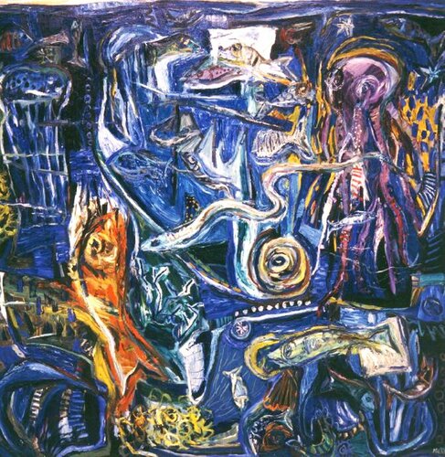 141-Azul marino van Carlos Montoya, Schilderij te koop op Singulart