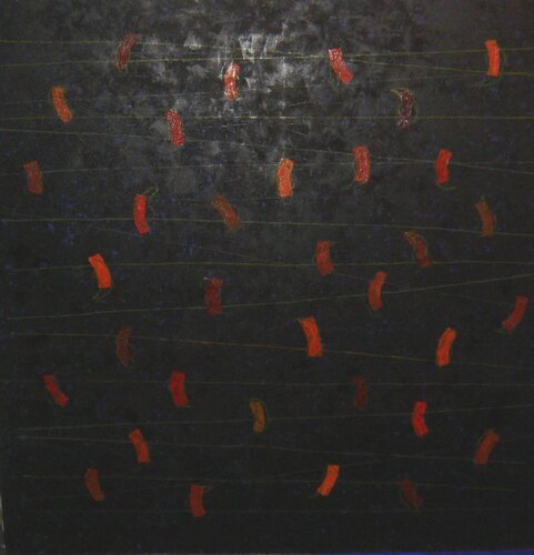Curvo sobre negro van Carlos Montoya, Schilderij te koop op Singulart