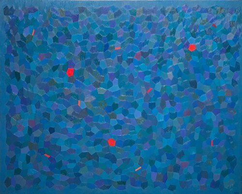 Azul IV: Homenaje a Miró van Carlos Montoya, Schilderij te koop op Singulart