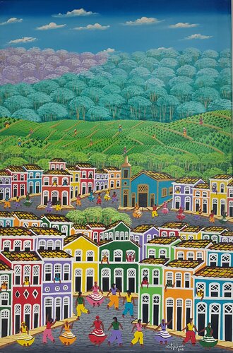 Houses and plantations van Gutemberg Coelho, Schilderij te koop op Singulart