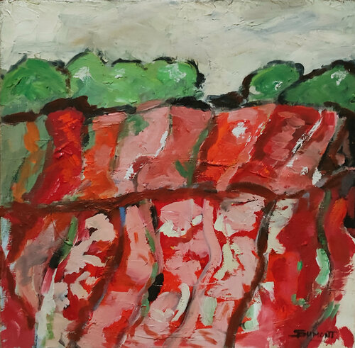 les champs de fleurs di Sophie Dumont, Pittura in vendita su Singulart