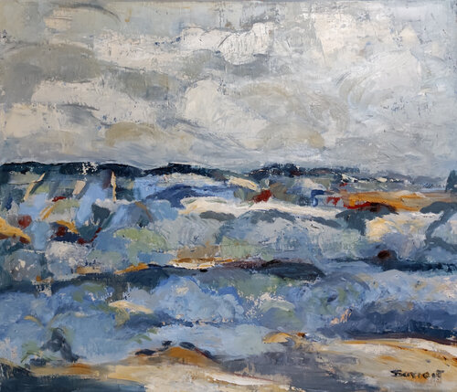 paysage de campagne di Sophie Dumont, Pittura in vendita su Singulart