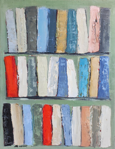Les livres colorés par Sophie Dumont, Peinture en vente sur Singulart