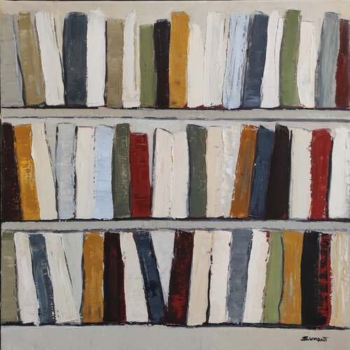 Les echos de la litterature par Sophie Dumont, Peinture en vente sur Singulart
