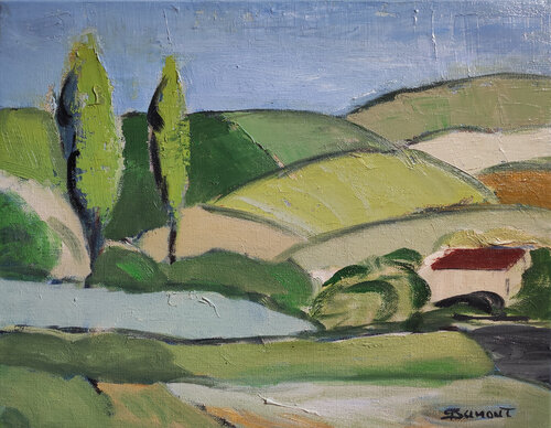 paysage champêtre par Sophie Dumont, Peinture en vente sur Singulart