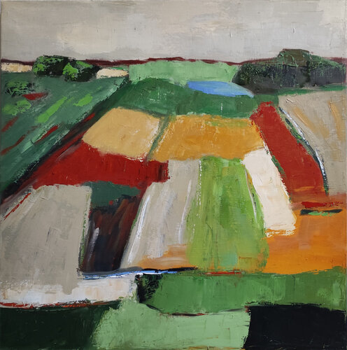Eté dans les champs di Sophie Dumont, Pittura in vendita su Singulart