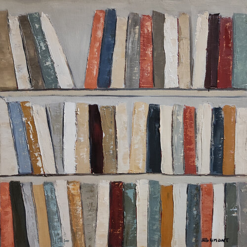French library par Sophie Dumont, Peinture en vente sur Singulart