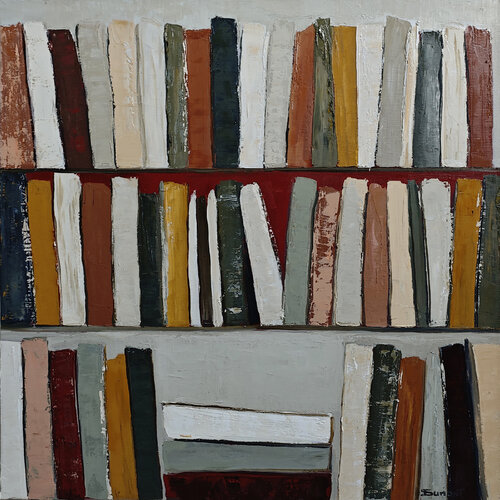 Ode aux livres par Sophie Dumont, Peinture en vente sur Singulart