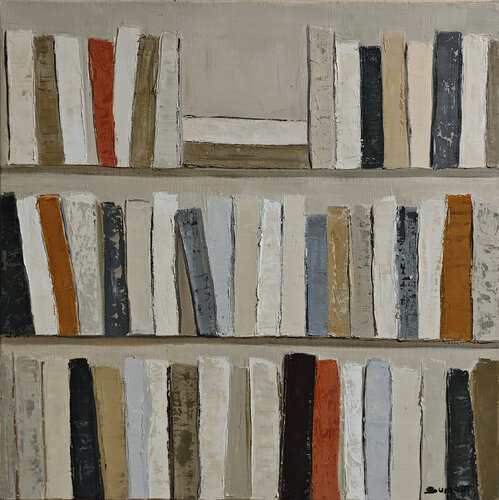 Livre apres livre par Sophie Dumont, Peinture en vente sur Singulart