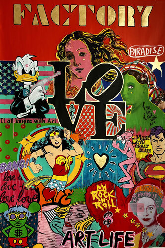 POP PARADISE di jo y posso, Pittura in vendita su Singulart